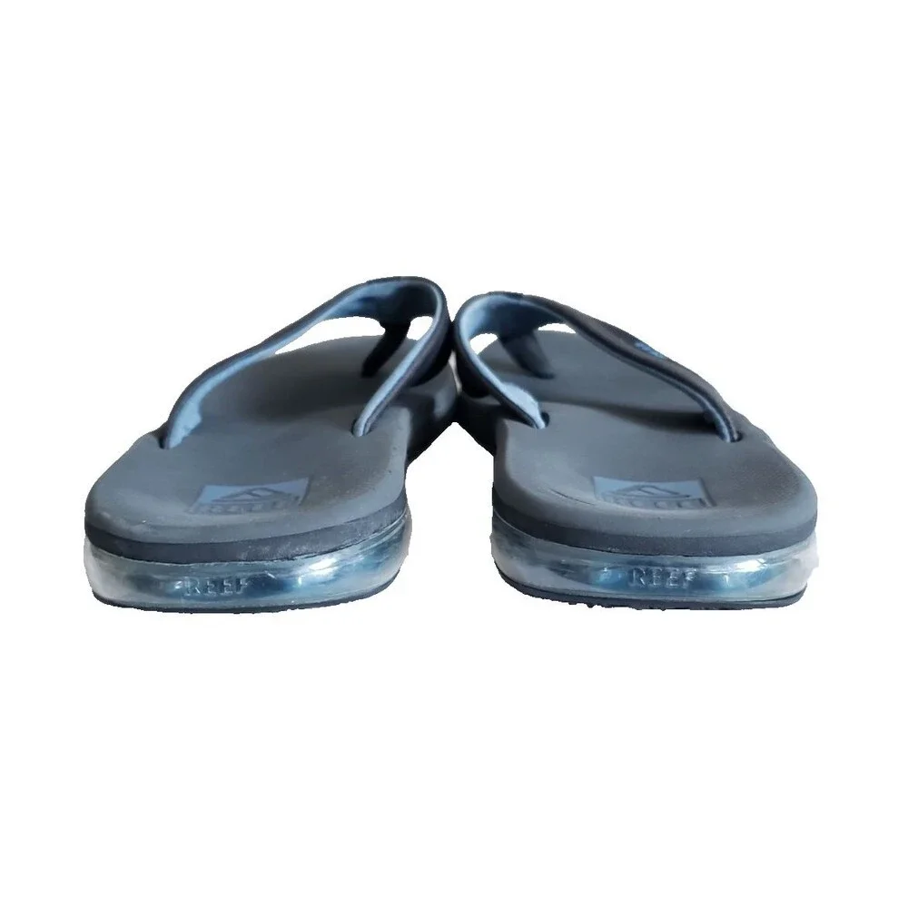 Men’s Reef Anchor Flip Flop Sandals Men's Size 10 Black Blue